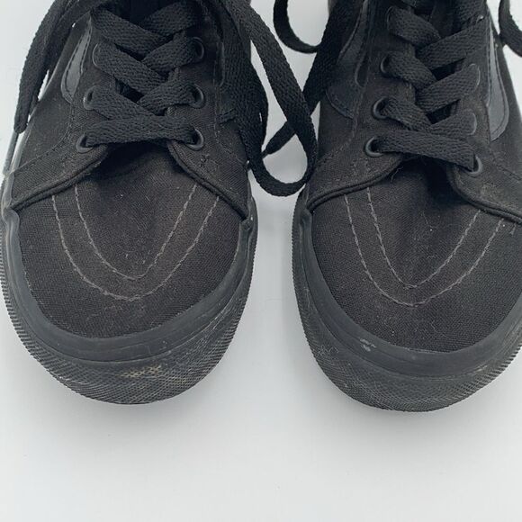 Vans high top lace up black monochromatic sneakers, boys size 3 - Picture 7 of 12
